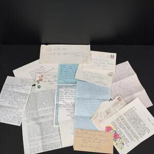 Vintage 70's letters LOT ephemera cursive GREAT cursive Scrapbooking decoupage